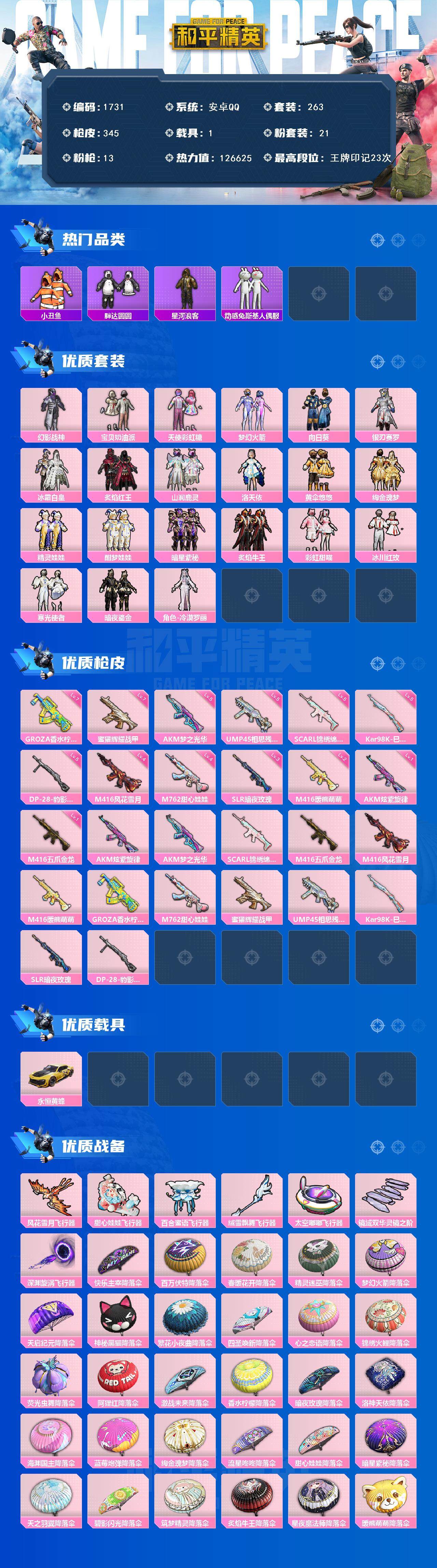 HPCMW3443466和平精英账号详情图2 HPCMW3443466和平精英账号详情图2