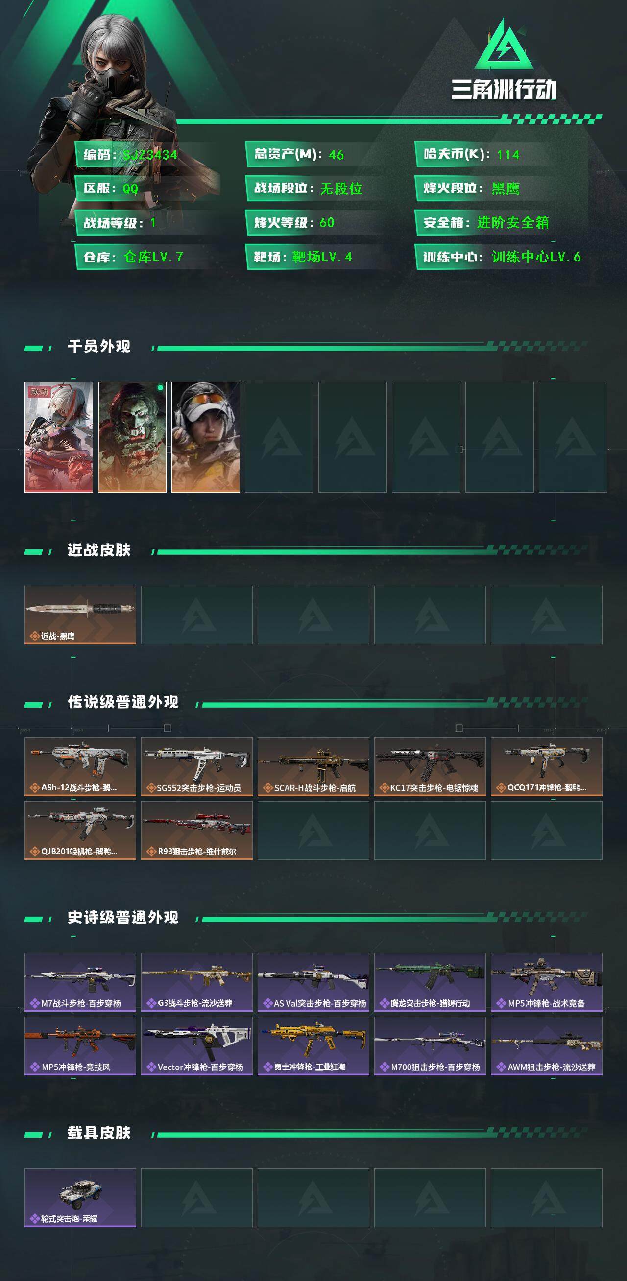 SJZQM396685三角洲行动账号详情图3