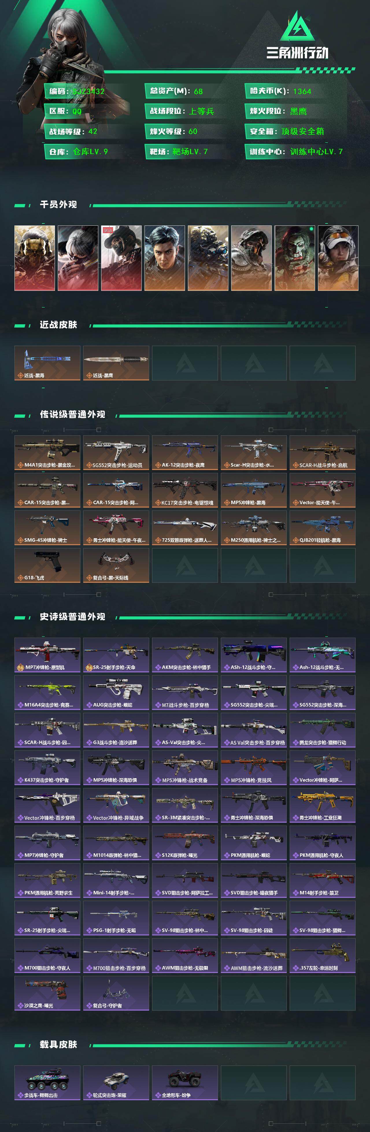 SJZQM396664三角洲行动账号详情图3