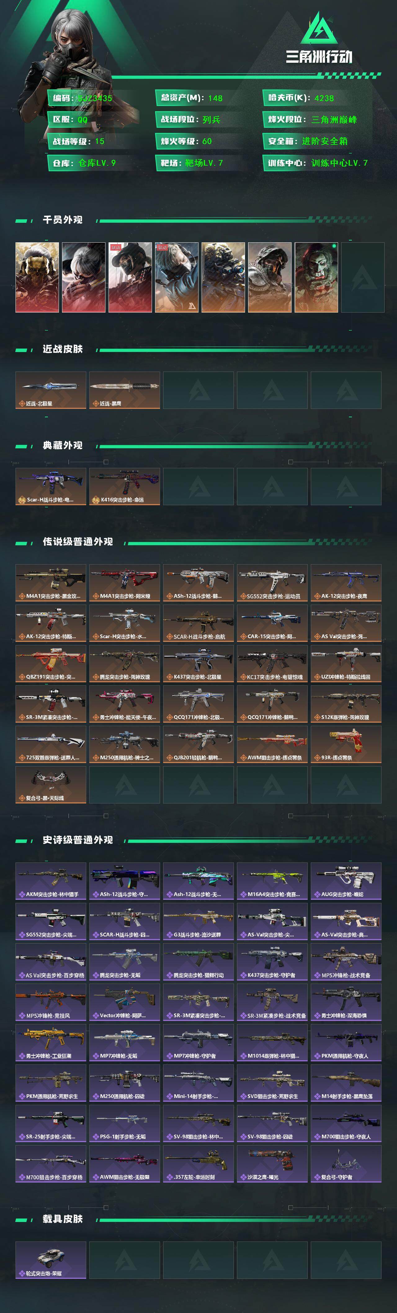 SJZQM396637三角洲行动账号详情图4