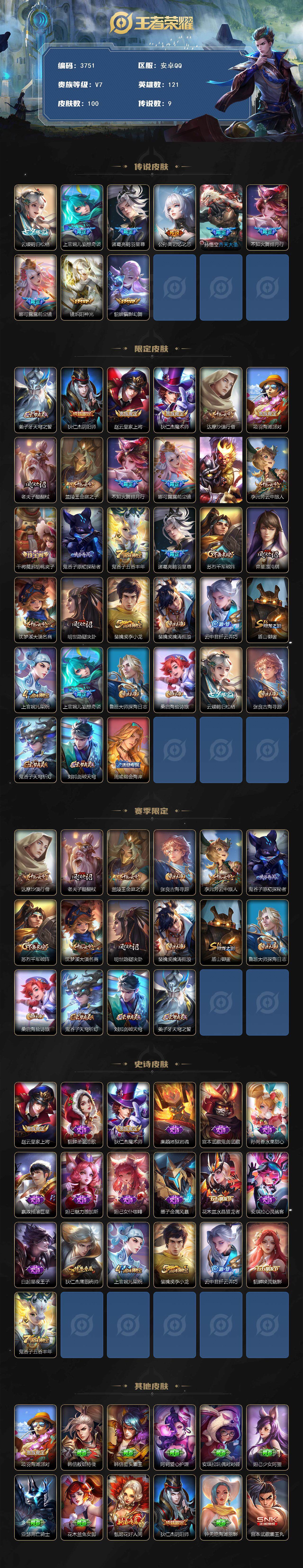 WZJZ3468981王者荣耀账号详情图3