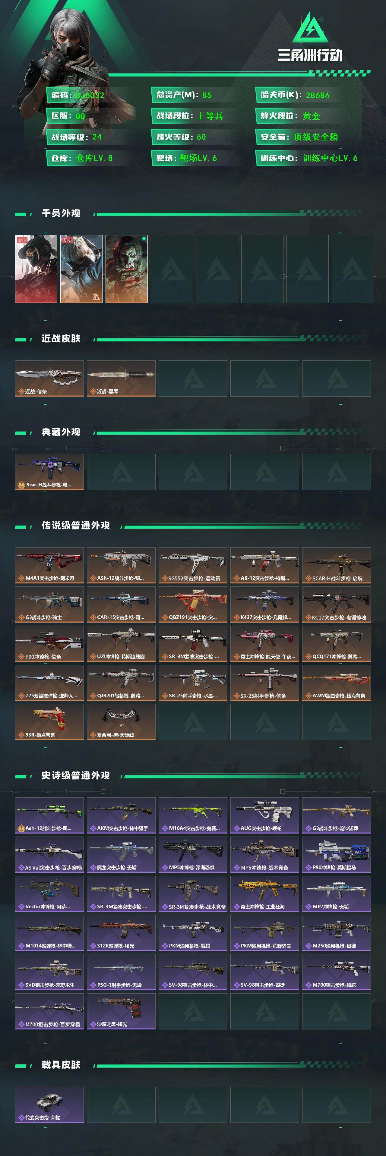 SJZQM396546三角洲行动账号详情图3