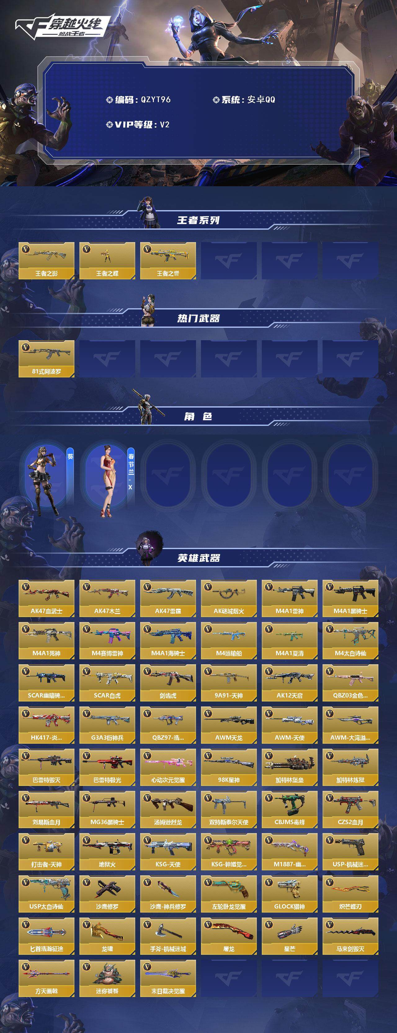 CFMEY372603枪战王者账号详情图2