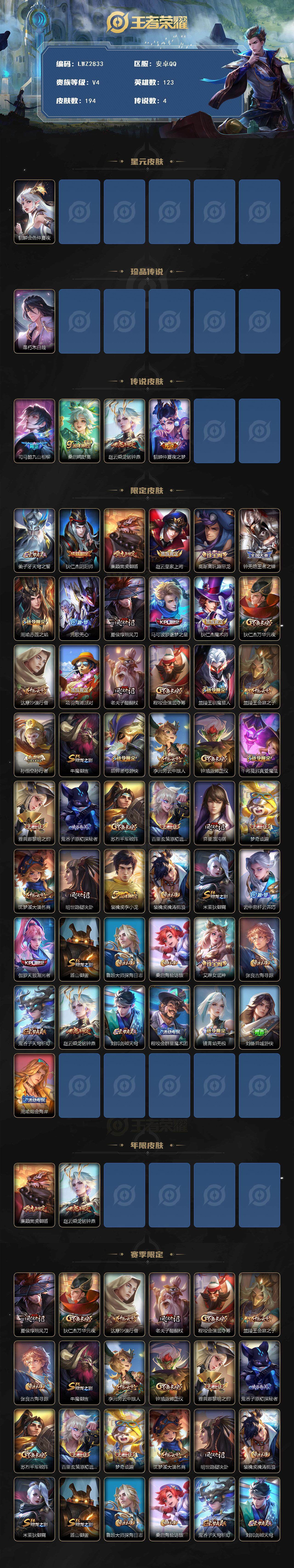 WZCMW3460872王者荣耀账号详情图2