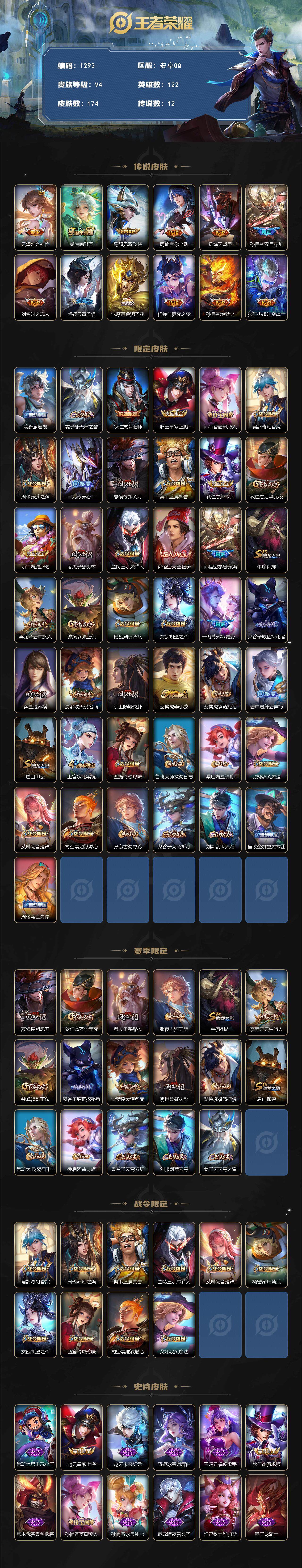 WZQM3459660王者荣耀账号详情图4