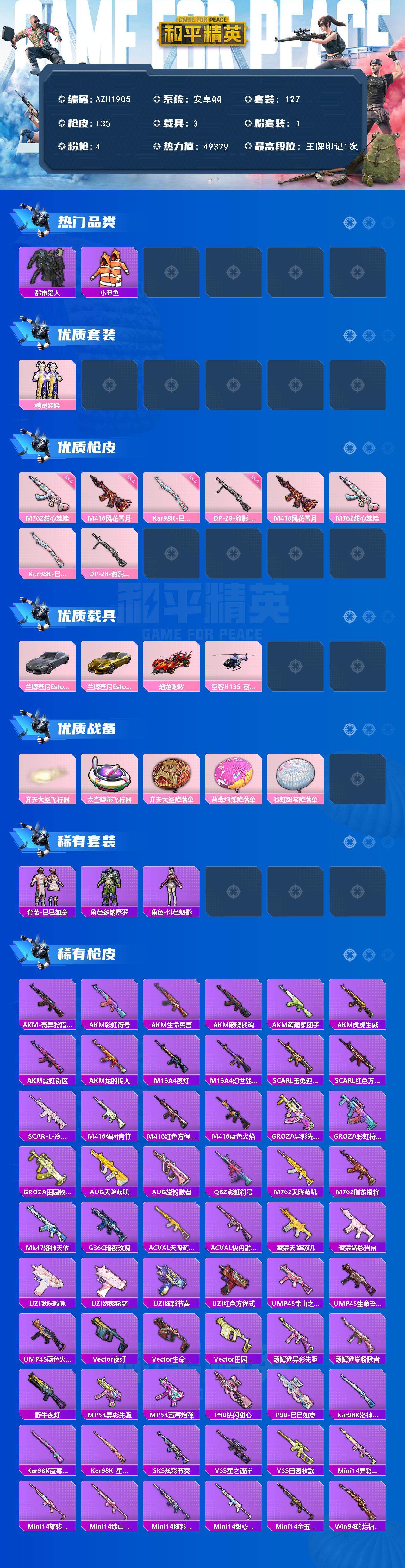 HPQM3446799和平精英账号详情图4