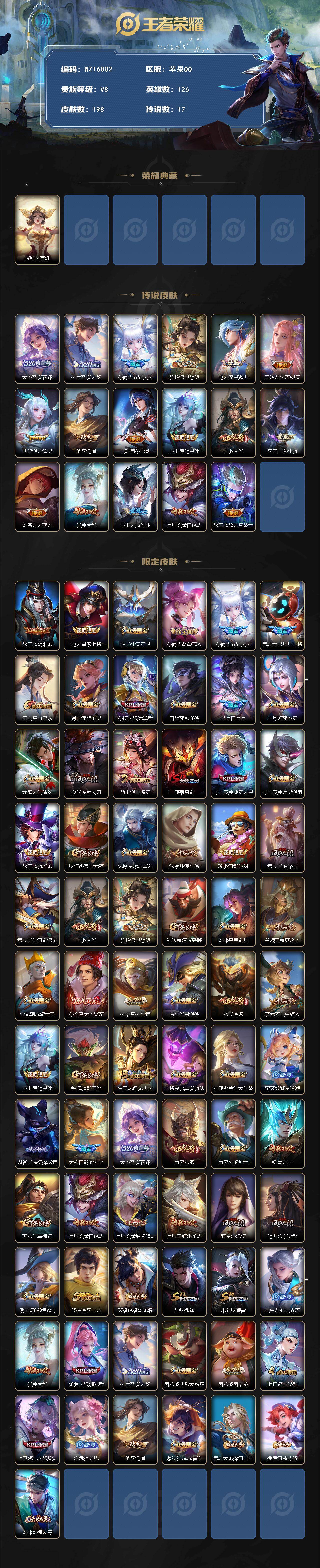 WZ03410218王者荣耀账号详情图3