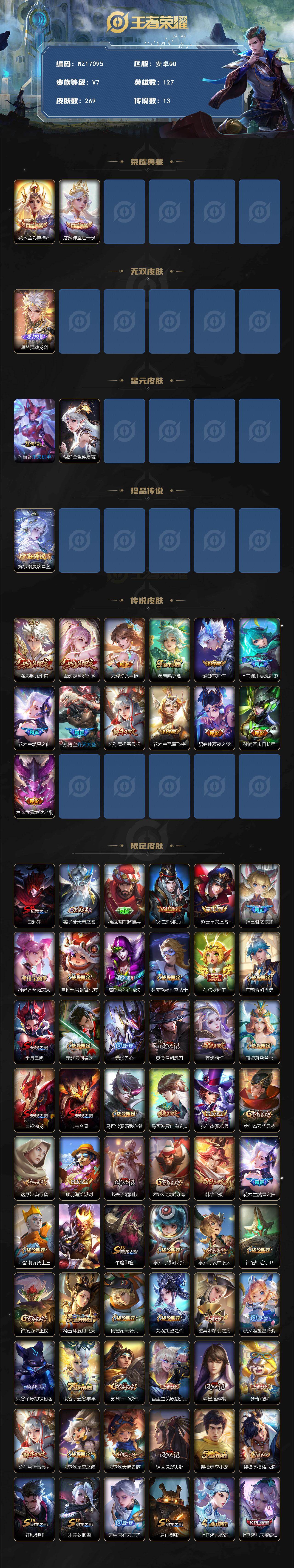 WZ03410383王者荣耀账号详情图3