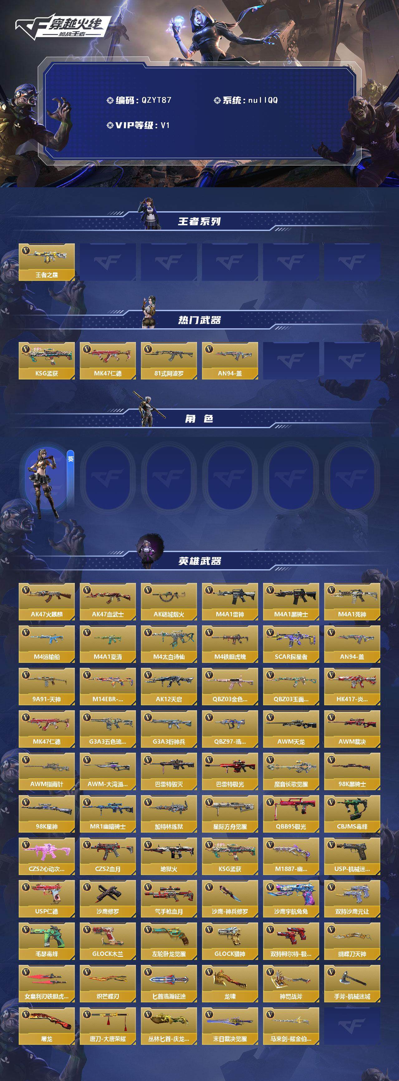 CFMEY372601枪战王者账号详情图2