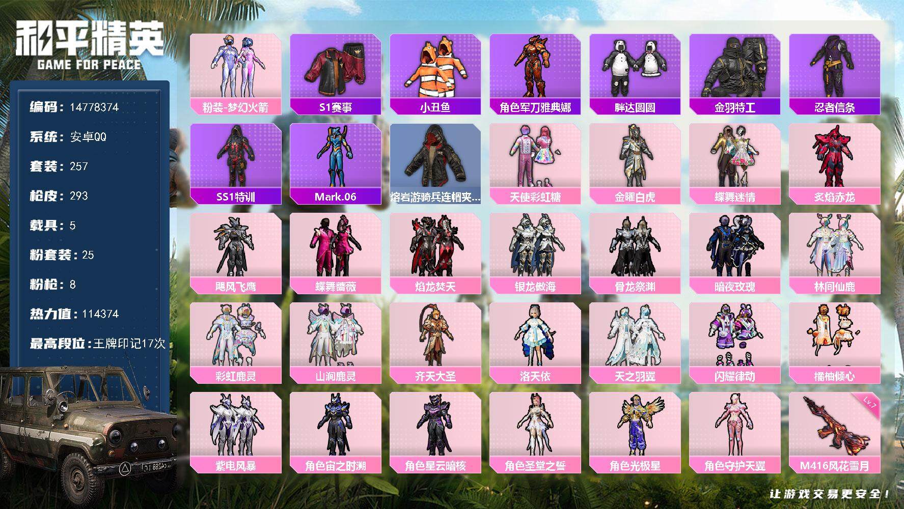 HPDN3443995和平精英账号详情图17