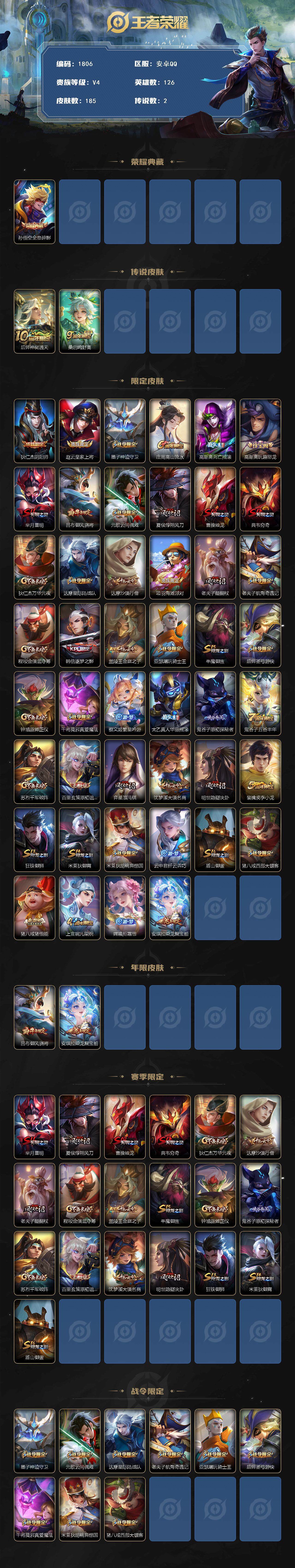 WZCMW3458245王者荣耀账号详情图2