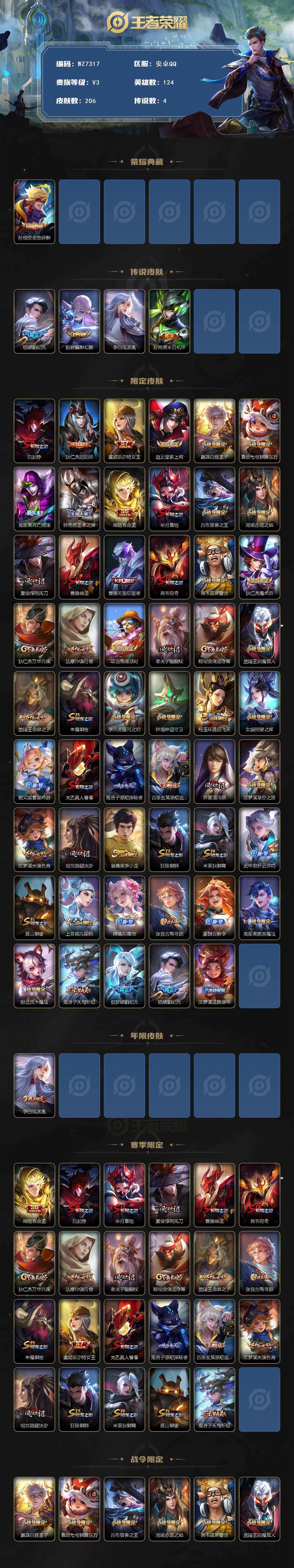 WZCMW4282701王者荣耀账号详情图2