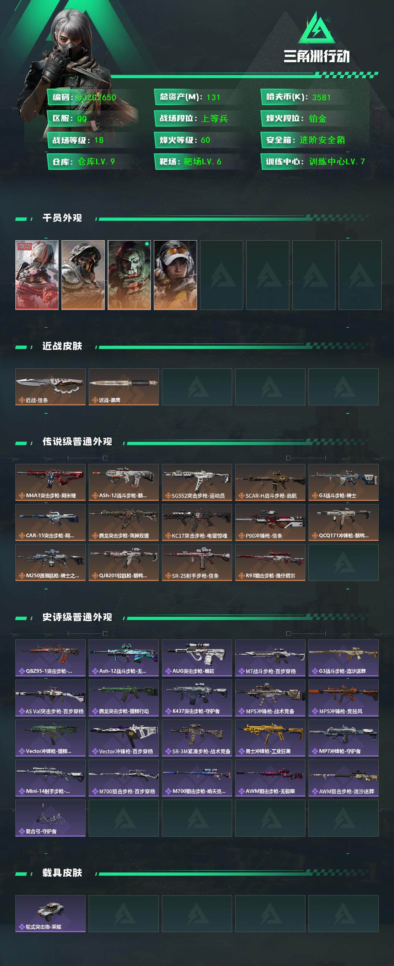 SJZEY396763三角洲行动账号详情图3