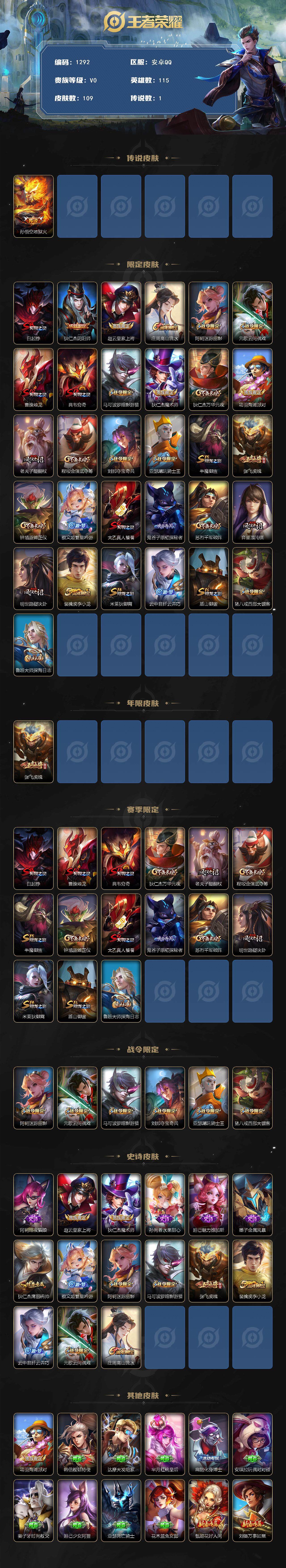 WZCMW414765王者荣耀账号详情图3