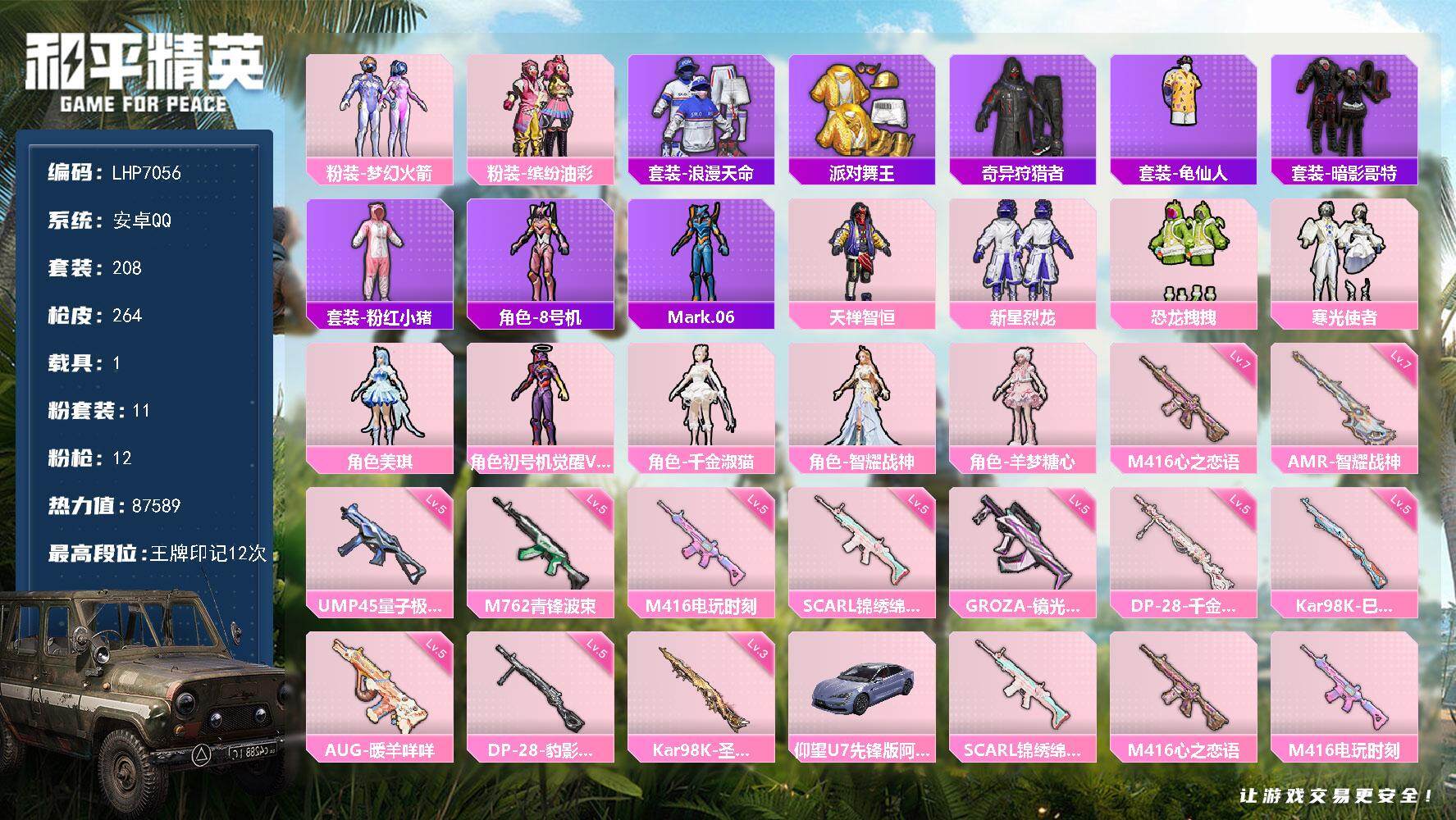 HPCMW3445434和平精英账号详情图2