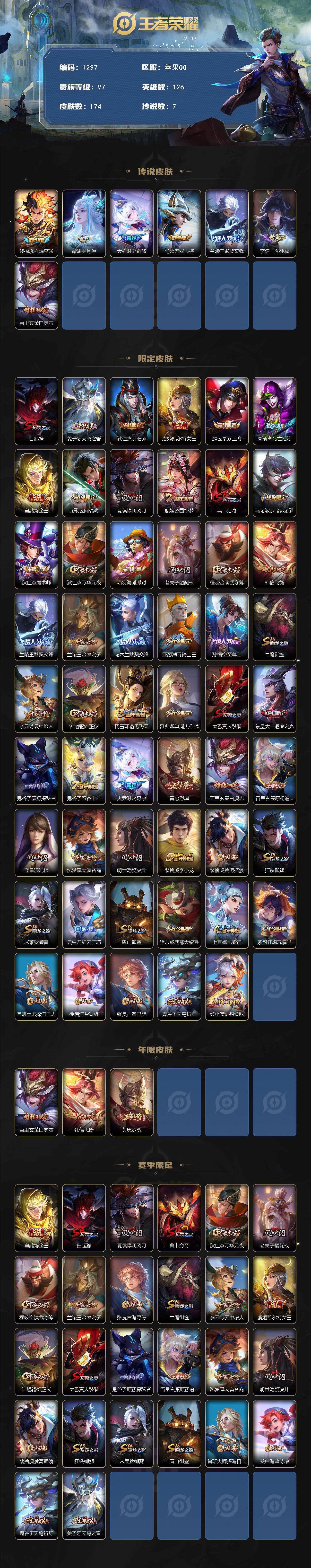 WZQM3460409王者荣耀账号详情图3