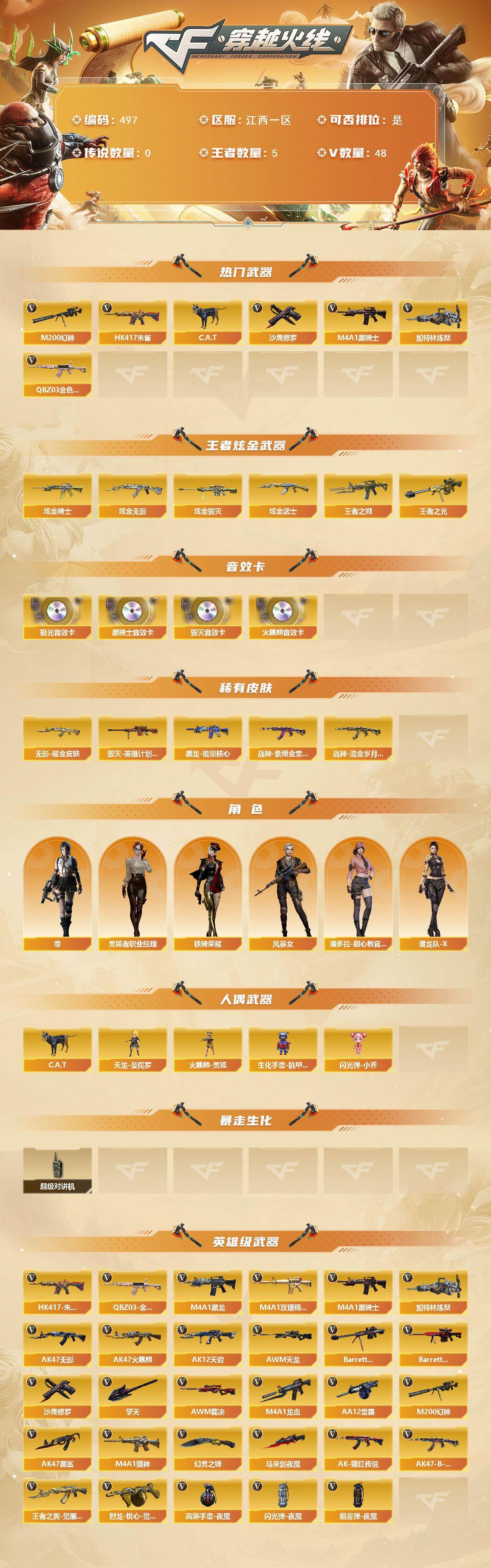 CFCMW421538穿越火线账号详情图2