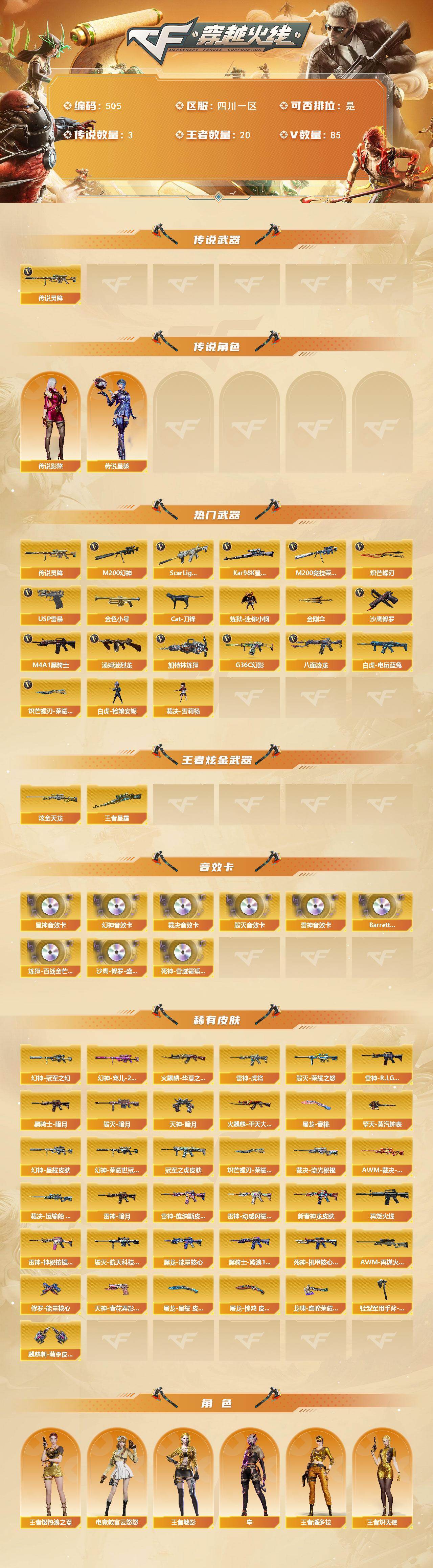 CFCMW422261穿越火线账号详情图2