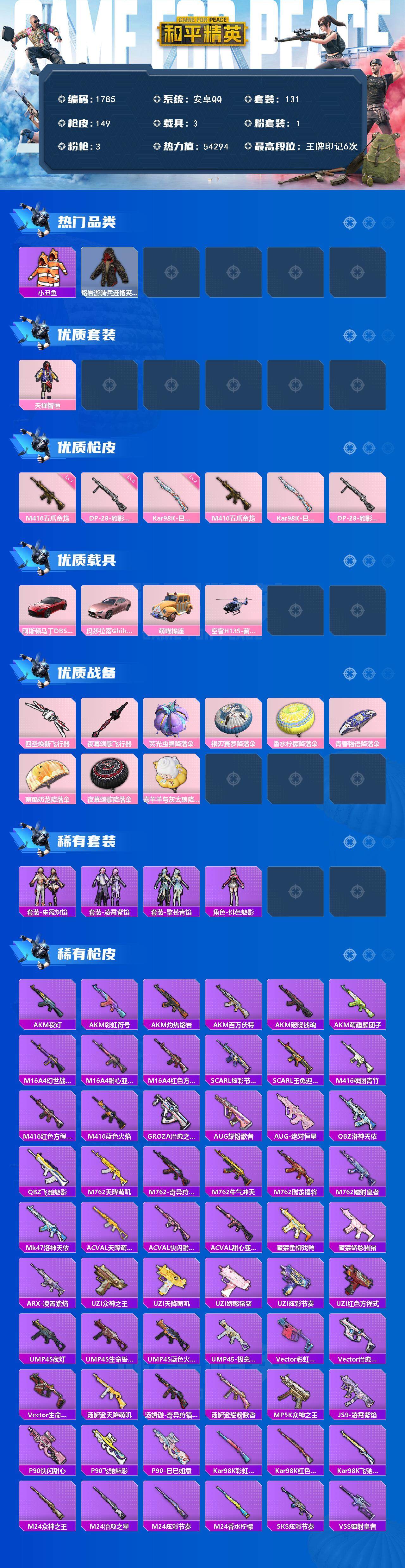 HPCMW3445125和平精英账号详情图2