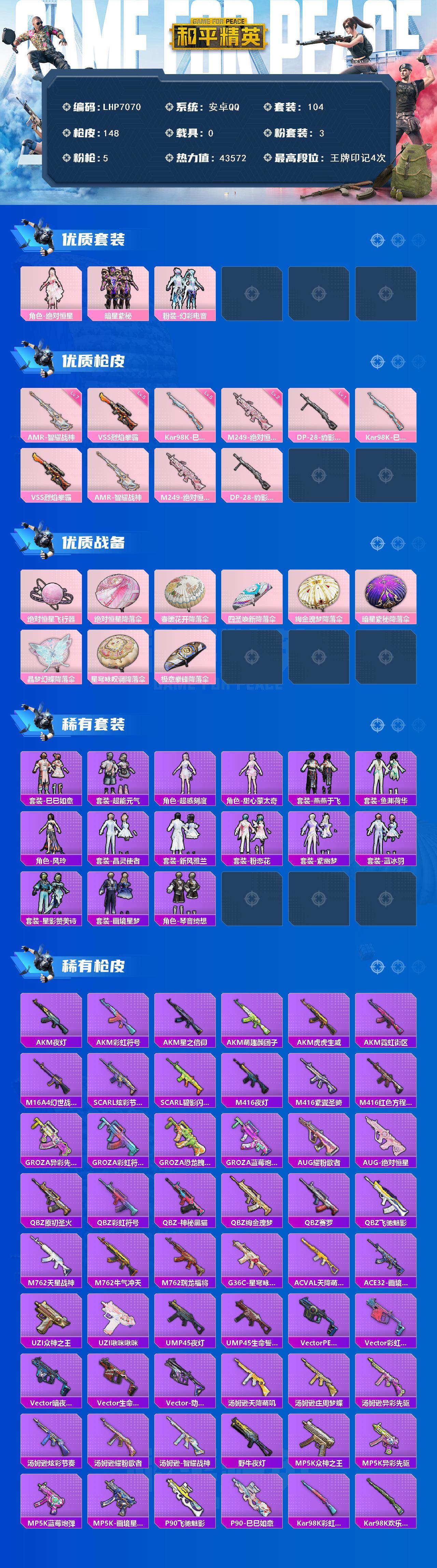 HPCMW3445371和平精英账号详情图3