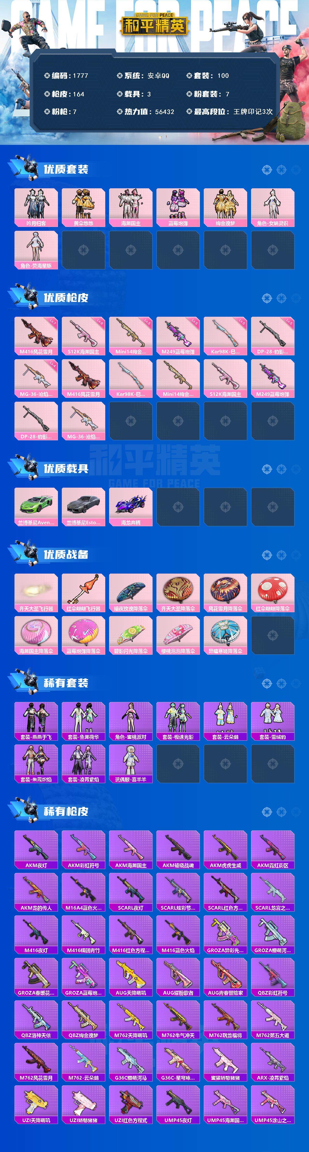 HPCMW3445361和平精英账号详情图6