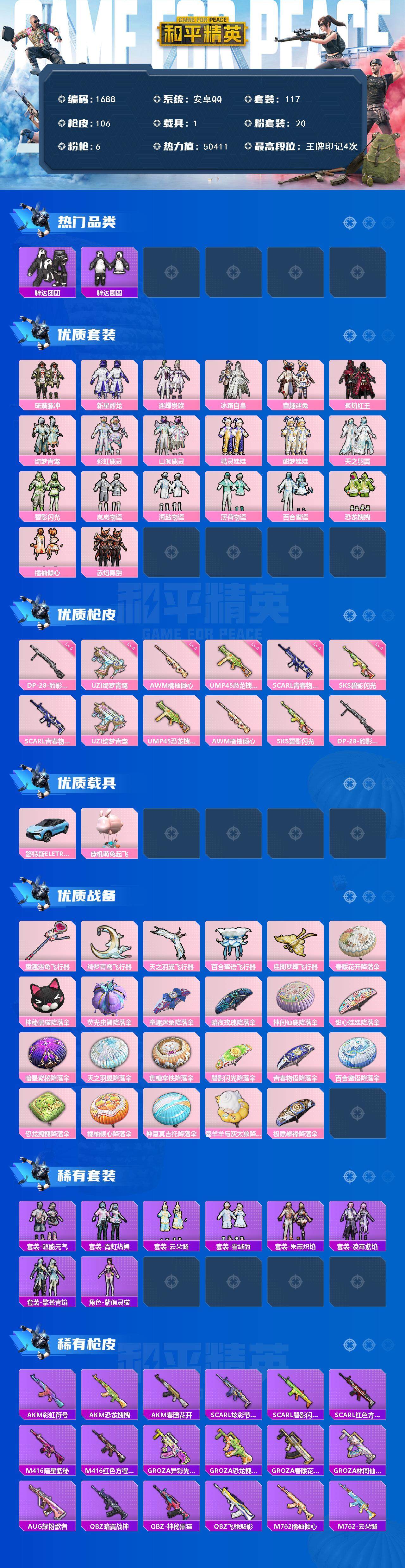 HPCMW3446129和平精英账号详情图2 HPCMW3446129和平精英账号详情图2