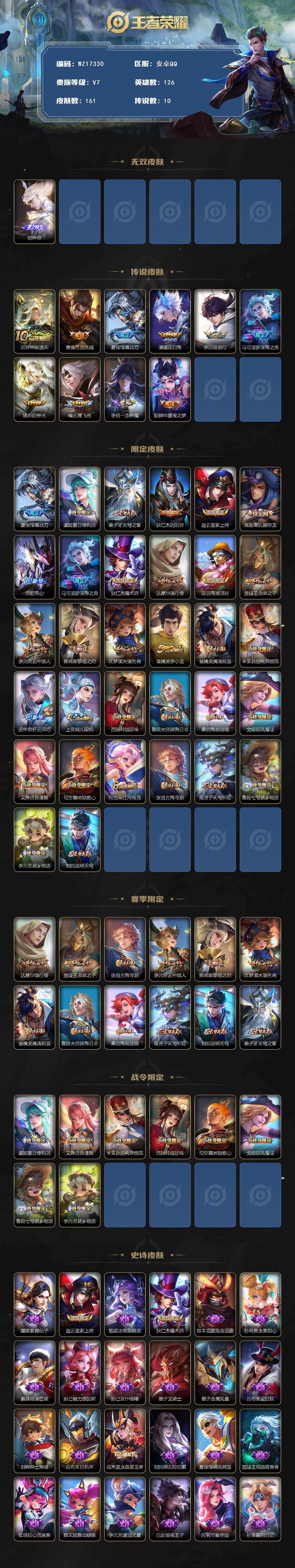 WZ03410513王者荣耀账号详情图2