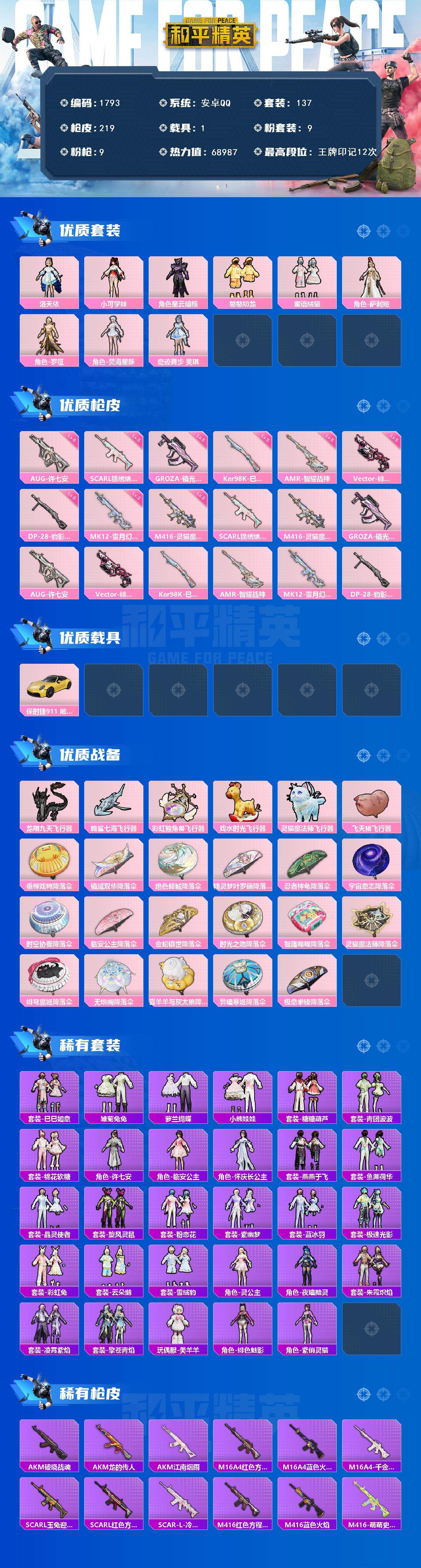 HPCMW3445130和平精英账号详情图2