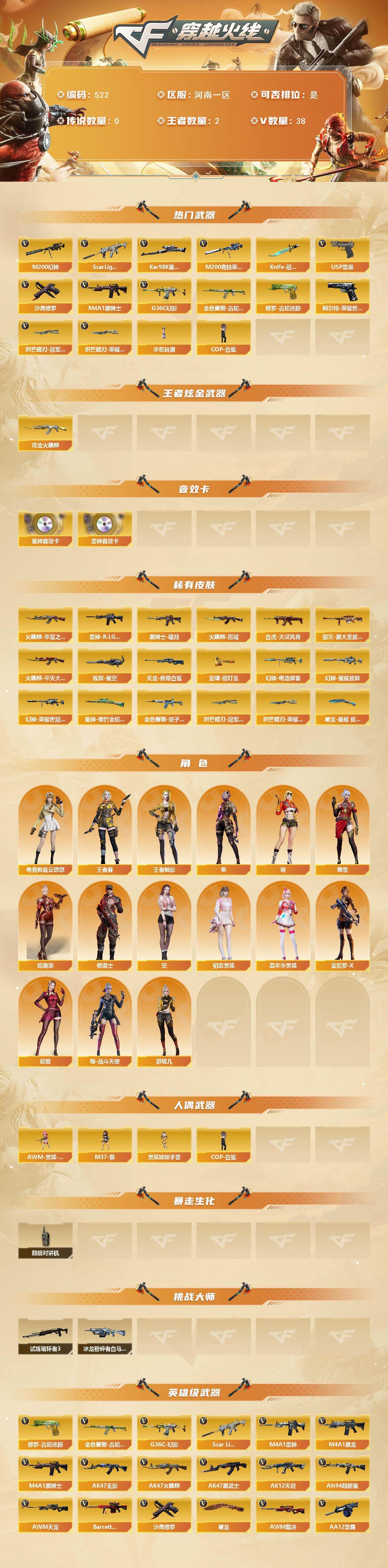 CFCMW422082穿越火线账号详情图2