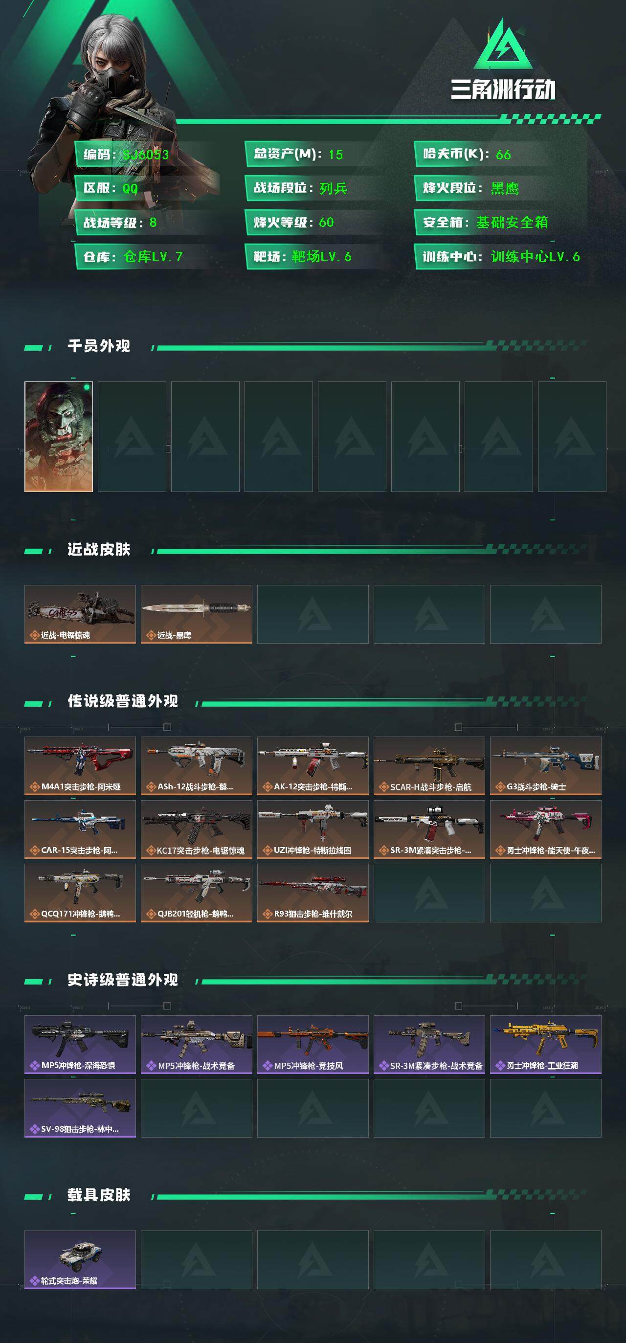 SJZQM397677三角洲行动账号详情图3