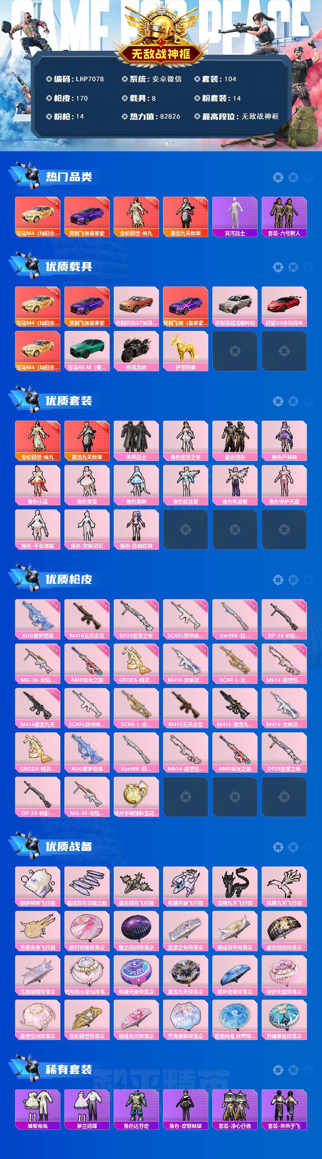 HPCMW3451567和平精英账号详情图2