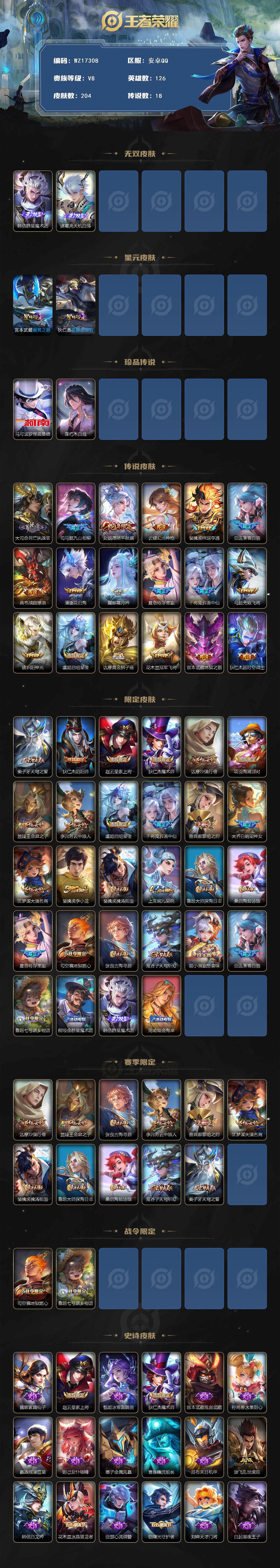 WZ03410494王者荣耀账号详情图2