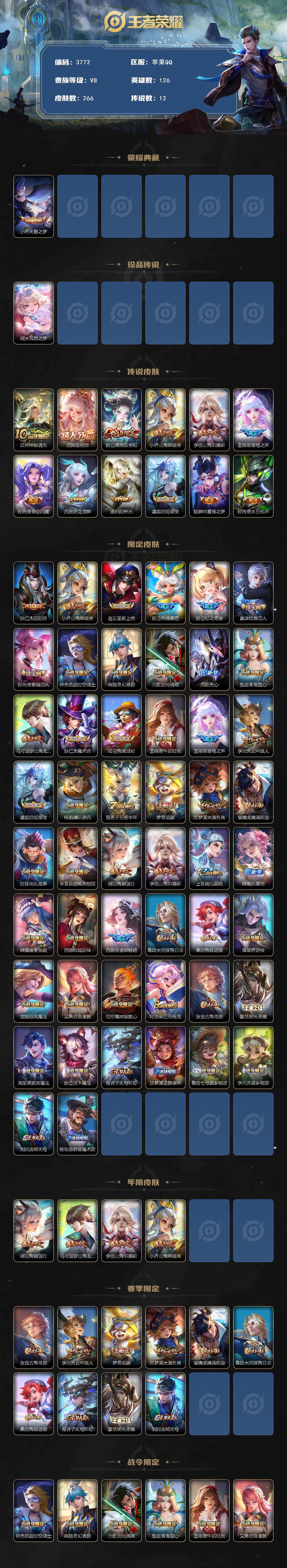 WZJZ3472361王者荣耀账号详情图3