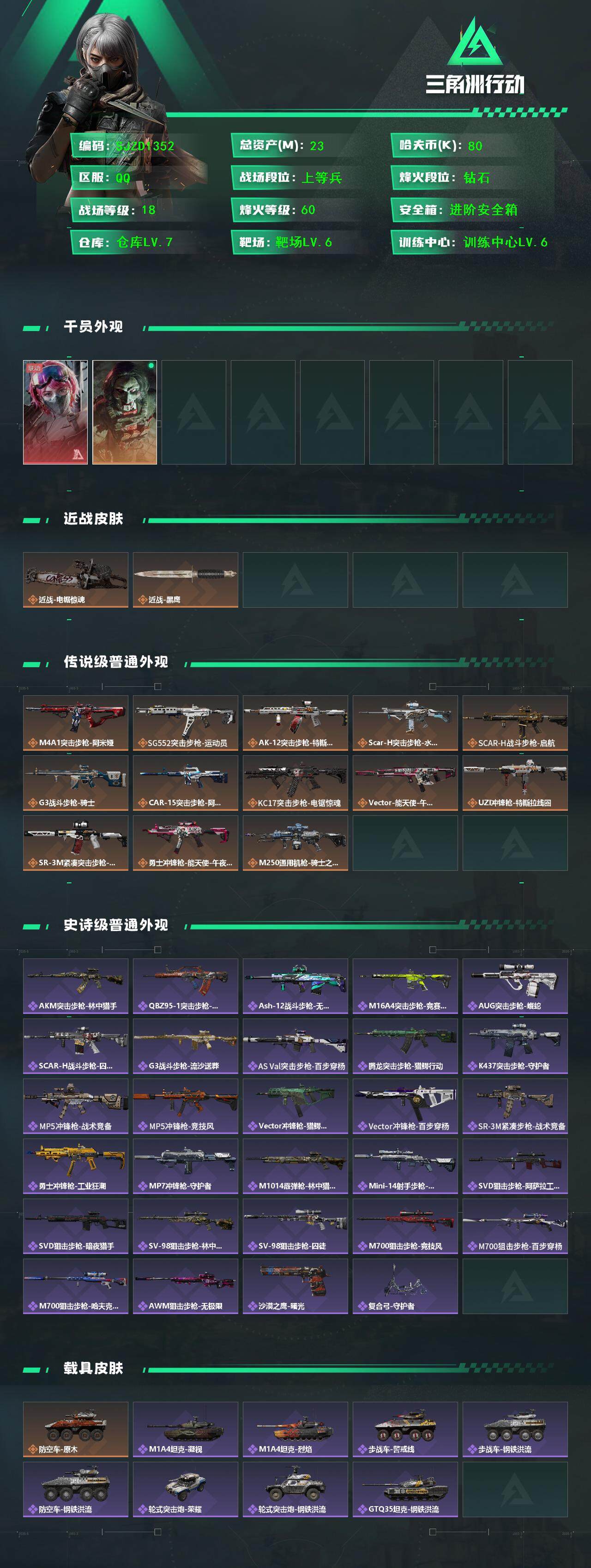 SJZQM397788三角洲行动账号详情图3