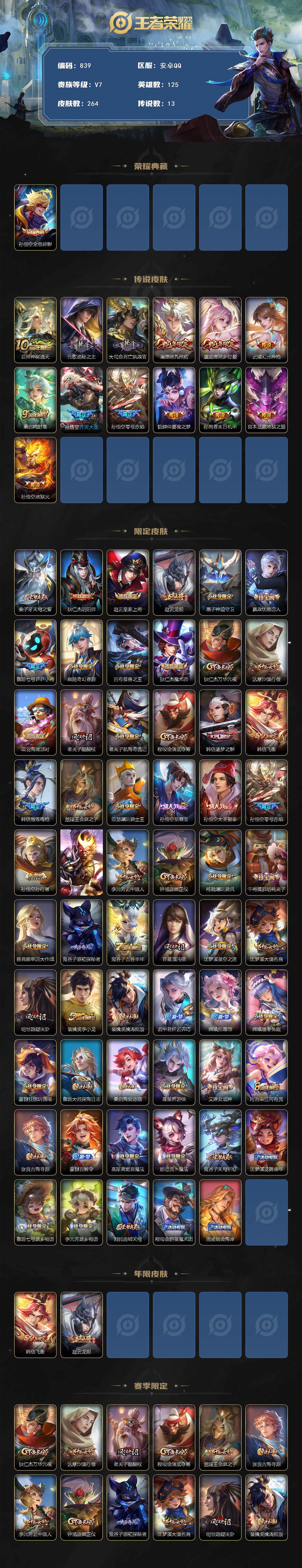 WZLFY3461734王者荣耀账号详情图2