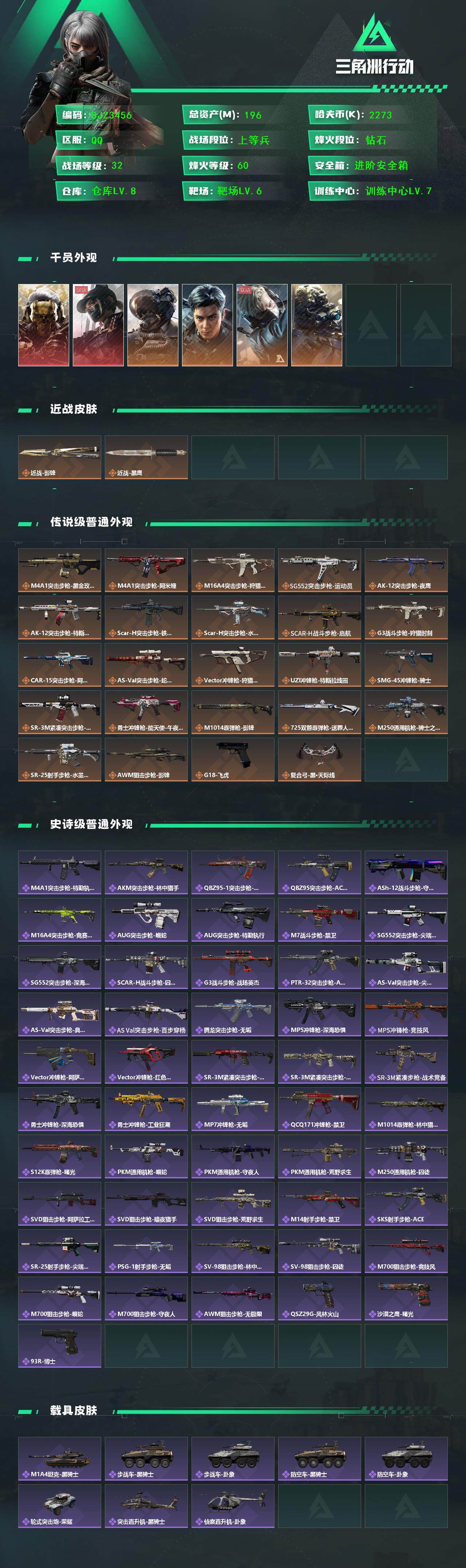 SJZQM398190三角洲行动账号详情图4