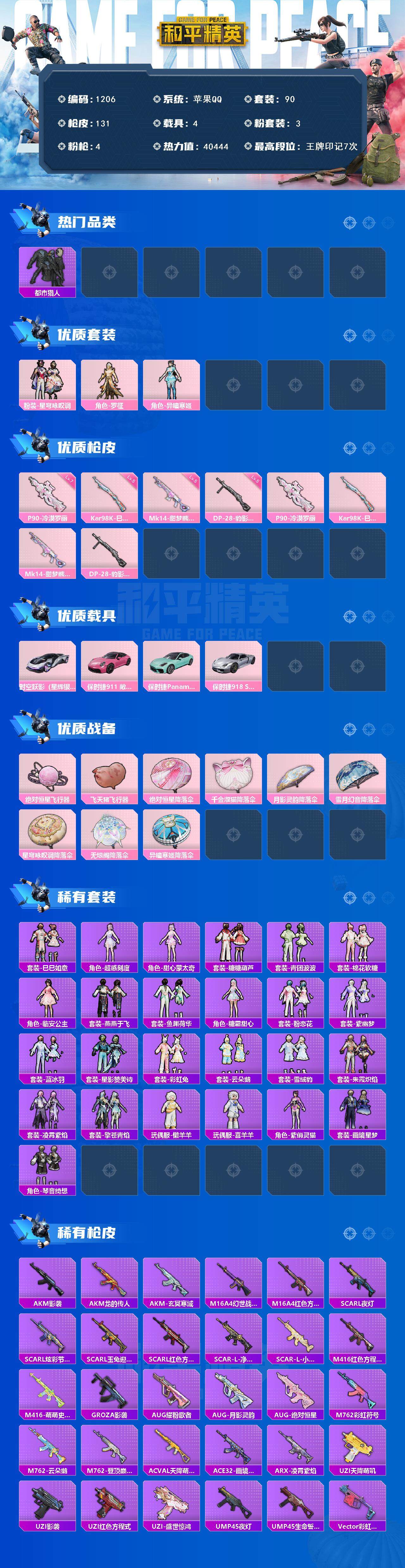 HPCMW3445996和平精英账号详情图3