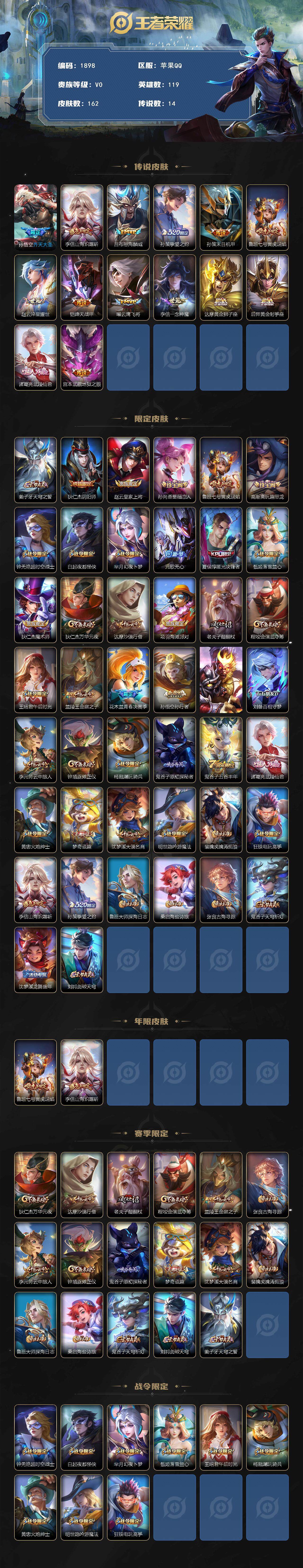 WZCMW3463102王者荣耀账号详情图2