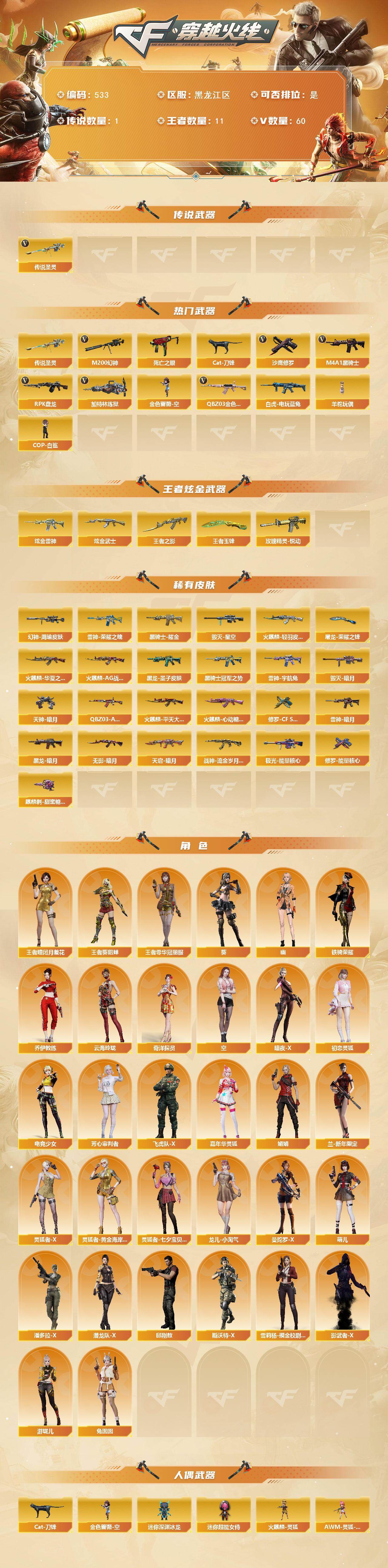 CFCMW421785穿越火线账号详情图2