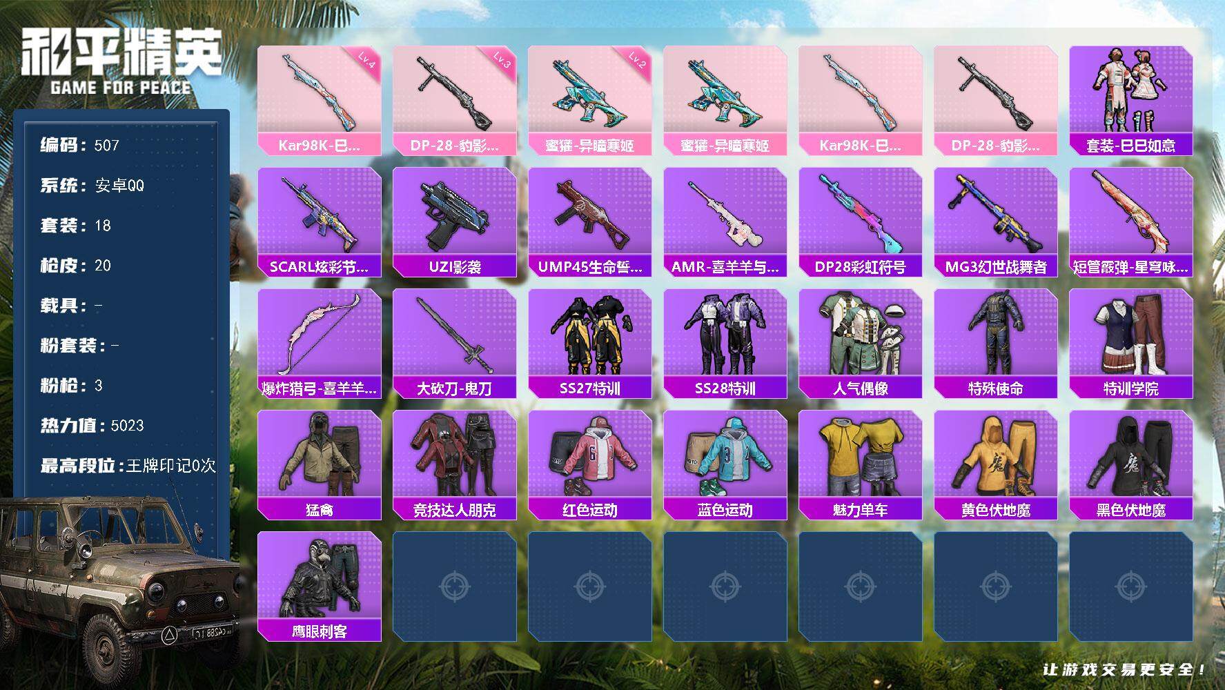 HPKG427390和平精英账号详情图2