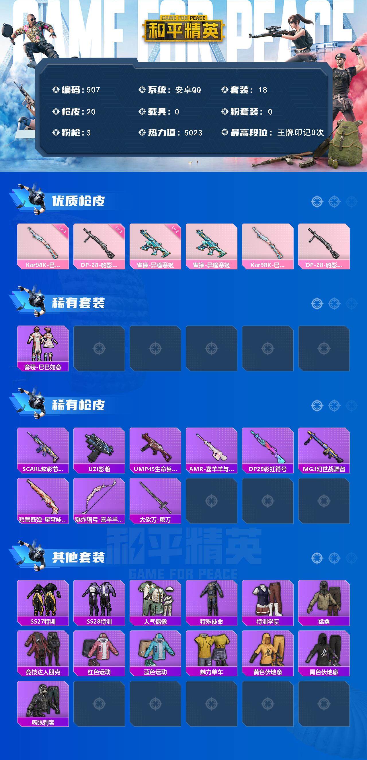 HPKG427390和平精英账号详情图3