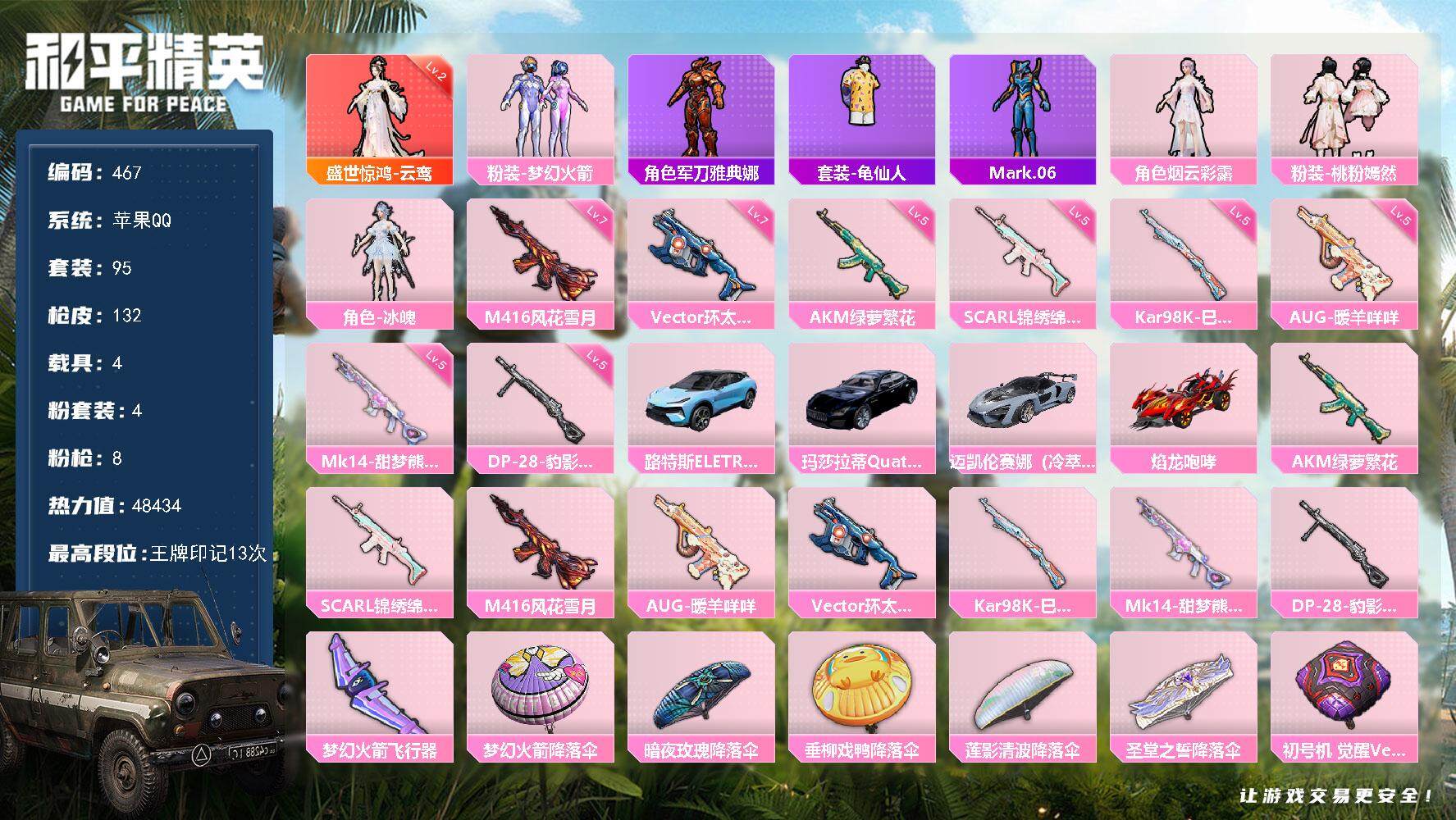 HPKG461577和平精英账号详情图2