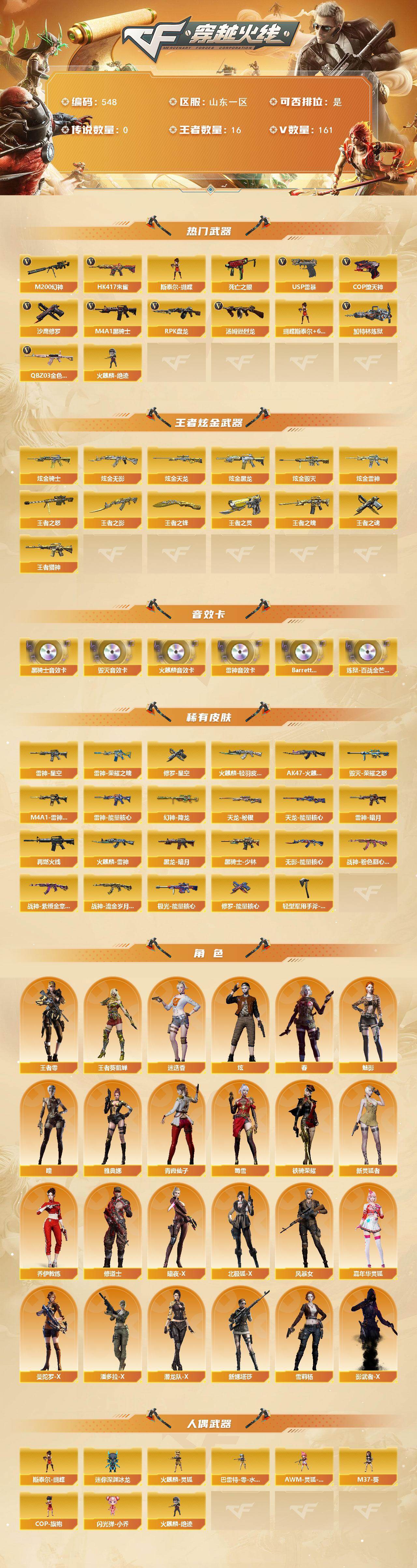 CFCMW422066穿越火线账号详情图2
