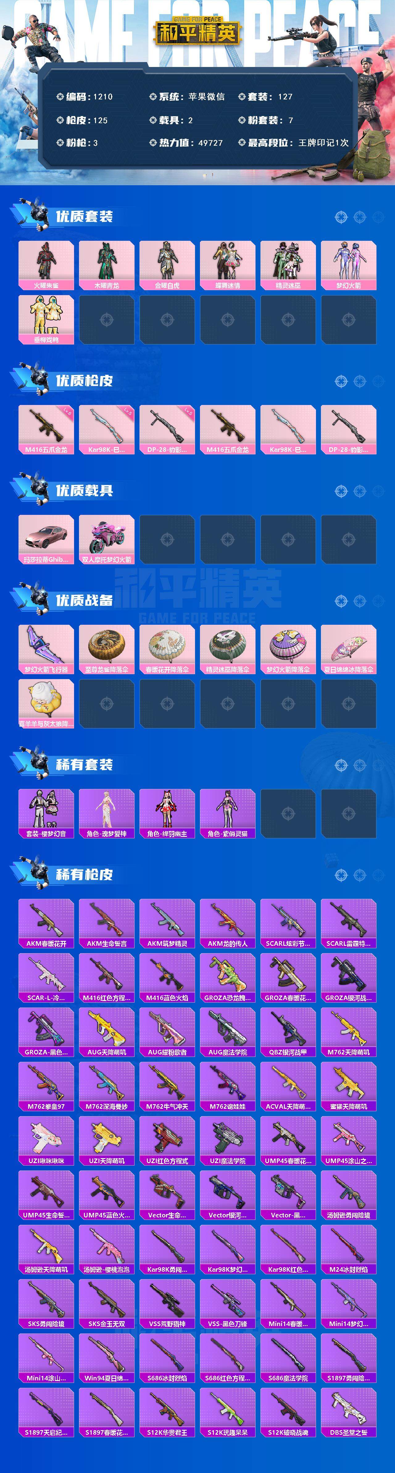 HPCMW3447325和平精英账号详情图3