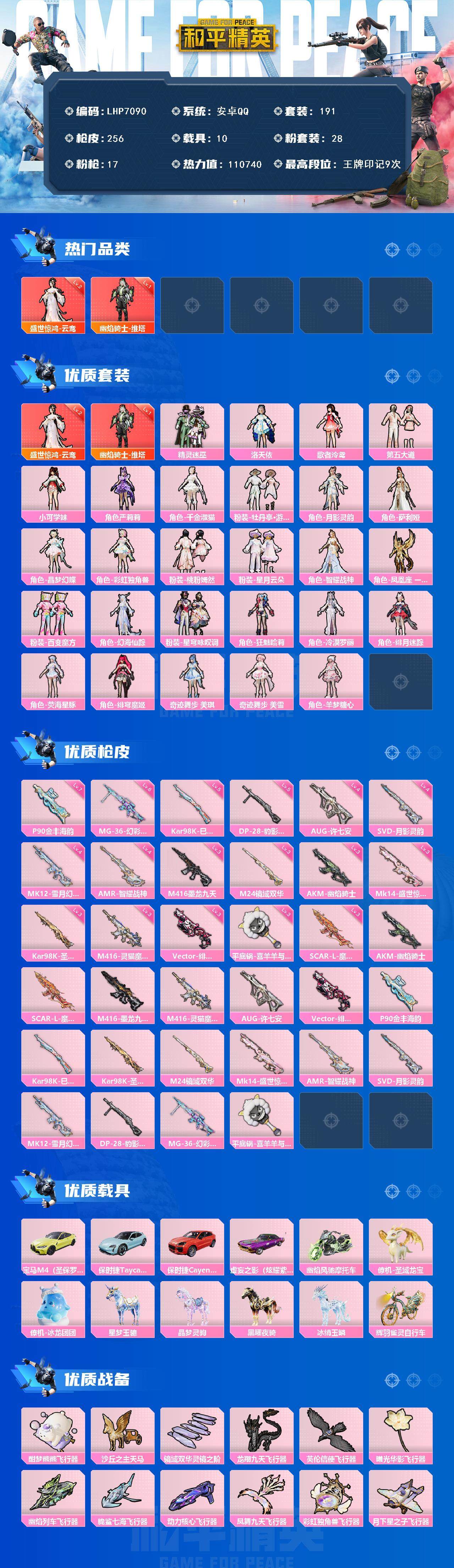 HPLE3447576和平精英账号详情图2 HPLE3447576和平精英账号详情图2