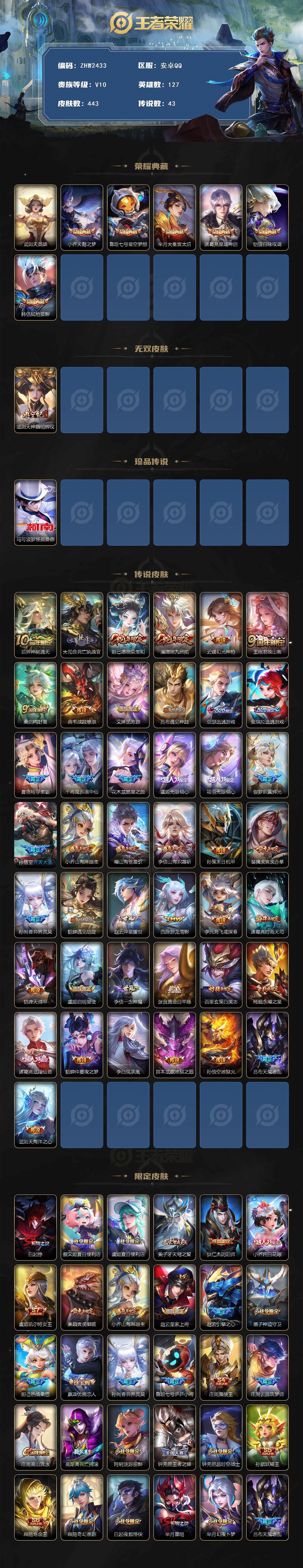 WZLE3464105王者荣耀账号详情图2 WZLE3464105王者荣耀账号详情图2