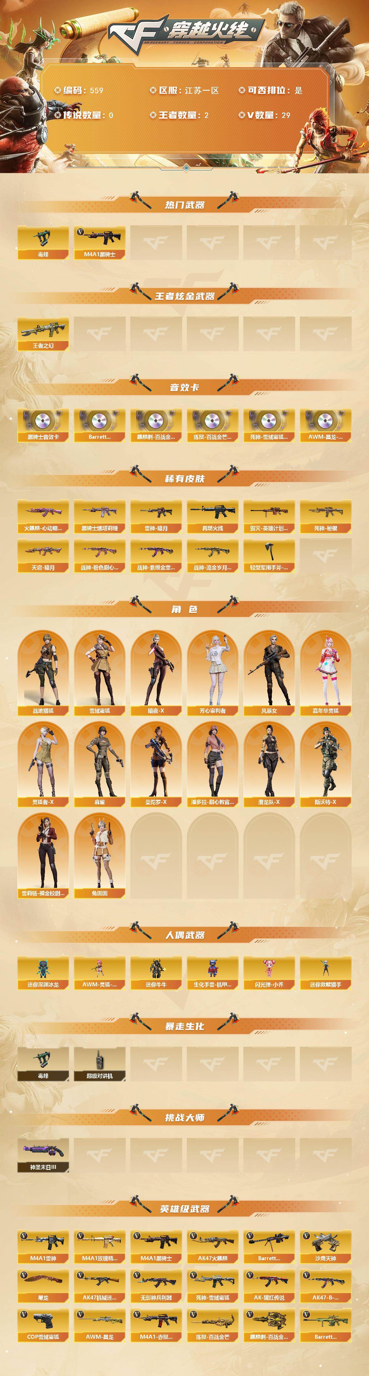 CFCMW421169穿越火线账号详情图2