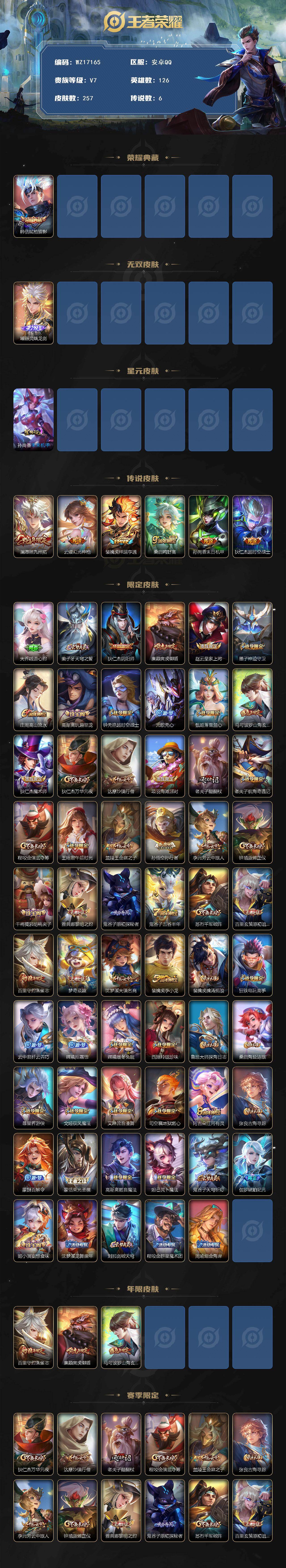 WZ03410420王者荣耀账号详情图3