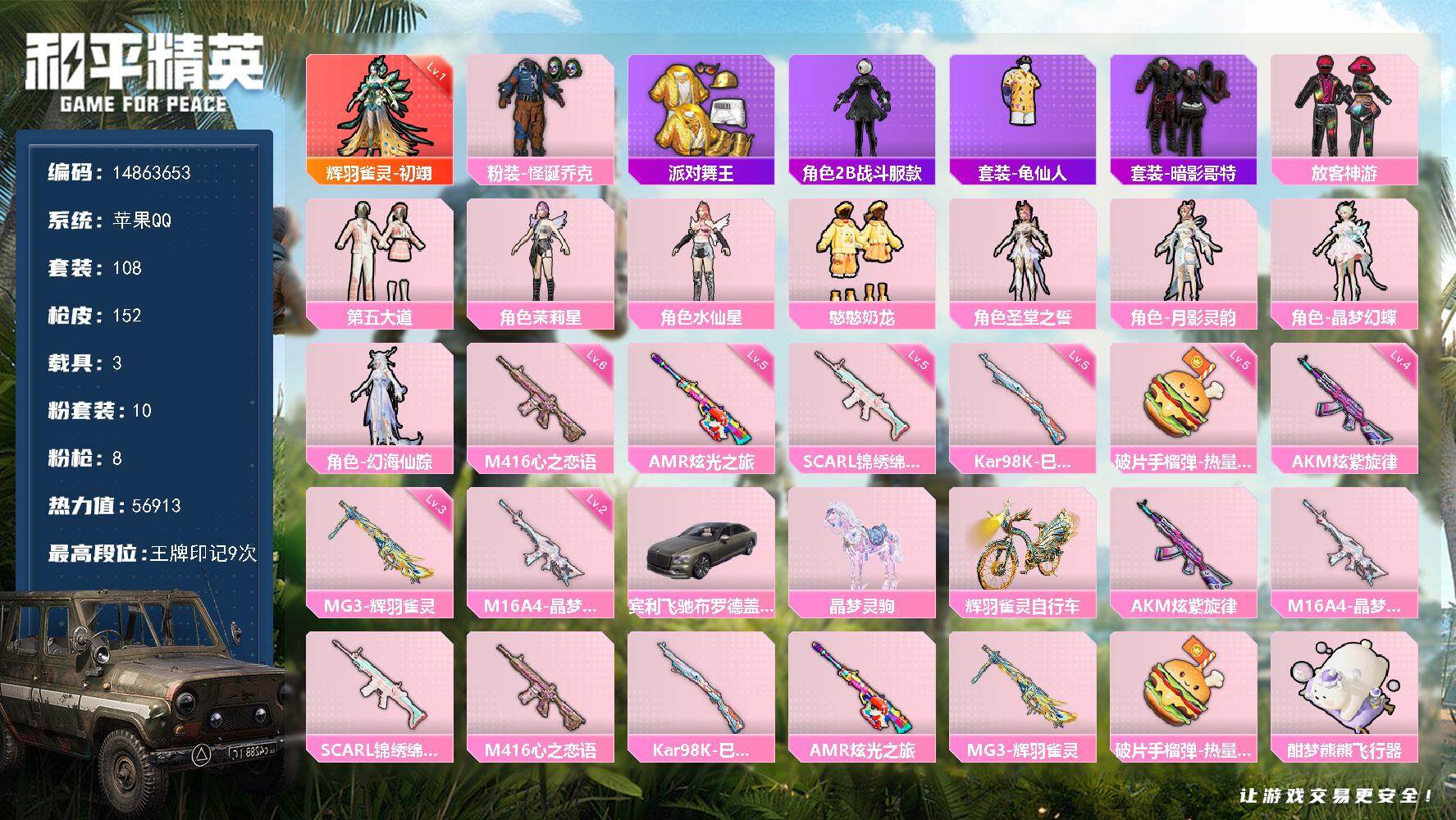 HPDN3446947和平精英账号详情图15