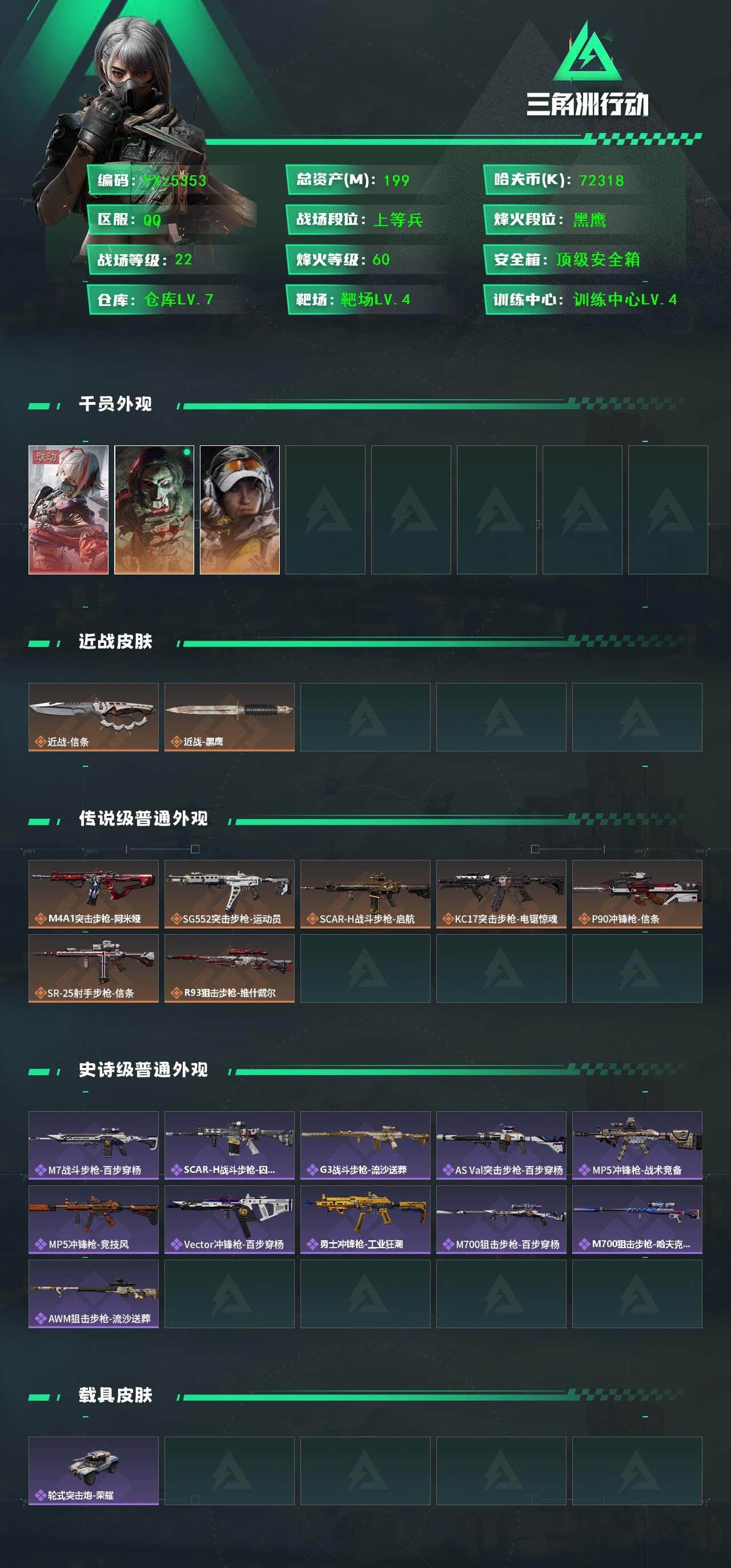 SJZCMW45394三角洲行动账号详情图2